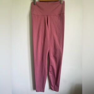 Nike Women Dri-Fit High Waist Pink Logo Yoga Ankle Pants Leggings Medium